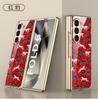 Adecuado para Samsung Z Fold6 Funda para Teléfono Móvil Pantalla Plegable Vidrio Funda Pintada Sexta Generación Carcasa Galvanizada Película Anticaídas Ultra Delgada Moda