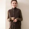 Nueva Chaqueta Chaleco de Punto sin Mangas Otoño/Invierno 2026 Cárdigan para Mujer de Punto Corto de un Solo Botón Versátil para Mujer