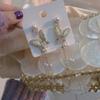 Pendientes de Perla con Borla y Mariposa de Moda Explosiva Collar Cadena para Clavícula de Mujer Elegante de Gama Alta Nicho