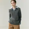 Nueva colección de otoño e invierno: suéter de cachemira pura para mujer, capa interior de cuello polo engrosada, suéter cálido, capa base ajustada, suéter de punto