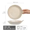 Platos Cerámicos Vintage, Vajilla para el Hogar, Tazones y Platos de Estilo Japonés, Platos de Cerámica Rústica para la Cena, Platos Planos, Tazones para Sopa, Platos para la Cena
