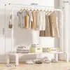 Tendedero de Ropa de Piso Vertical para Dormitorio Hogar Perchero Colgador Balcón Simple Engrosado Barra de Secado Tendedero