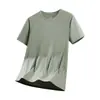Ropa de Secado Rápido para Hombres Verano 2026 Ropa Deportiva al Aire Libre para Hombres Fitness Nueva Camiseta de Manga Corta con Cuello Redondo Camiseta Tendencia de Seda de Hielo para Hombres
