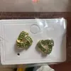 Aretes de Borla de Flores Dulces y Coloridas con Incrustaciones de Diamantes Super Brillantes al Estilo Coreano, Lujo Accesible y Aretes de Lazo Populares de Celebridad de Internet de Alta Gama