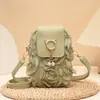 Bolso para Teléfono Móvil con Flor de Rosa de Moda 2026 con Solapa de Borla de Perla, Bolso Cruzado Casual de Hombro Más Vendido para Mujeres