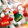 Llavero de Gorro Navideño Transfronterizo Lindo Sombrerito Llavero con Cascabel Regalo Pequeño para Estudiante Regalo Pequeño de Navidad Colgante