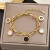 Pulsera Jin Huibai Color Oro 18k Europeo y Americano Acero de Titanio Libre de Níquel Simple para Mujer Combinación Perfecta Ins Moda Personalizada Joyería de Mano