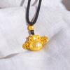 Colgante de bolsa de la suerte de oro de Vietnam para hombre y mujer, estilo nacional, colgante de bolsa de la suerte, collar de cadena para suéter que combina con todo, joyería