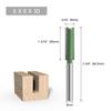 Juego de 6 Piezas de Cuchillos Rectos Verdes con Hojas Simples y Dobles, Cuchillas para Máquina Recortadora, Cuchillas para Ranurar, Brocas para Fresadora de Grabado y Herramientas