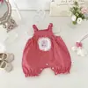 Macacão Xadrez Dianxi para Bebês e Crianças Pequenas 2026 Novo Estilo de Verão para Meninas, Macacão Fino Doce com Patchwork de Renda