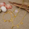 Moderna Cadena para Clavícula y Pulsera de Mariposa con Circonita de Lujo Ligero, Joyería de Alta Gama Chapada en Oro de Acero de Titanio para Mujeres, Versátil