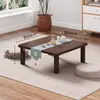 Mesa kang cuadrada plegable, mesa de comedor cuadrada, mesa para ventanal, mesa de té para el hogar de madera maciza tatami, mesa de café pequeña, mesa baja