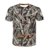 Estación independiente comercio electrónico transfronterizo camiseta para hombre patrón de selva bosque impresión 3D cuello redondo jersey exterior rama fabricantes