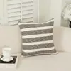 Nova fronha de almofada listrada em tecido chenille para tatami de casa, design simples para sala de estar, sofá, quarto e casa de hóspedes
