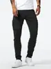 Pantalones Casuales de Trabajo para Hombre AliExpress Amazon Pantalones de Trabajo de Mezclilla para Hombre Pantalones de Trabajo Multibolsillo para Hombre Azul Claro