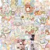 Novos adesivos decorativos criativos transfronteiriços de 100 peças, estilo fofo e fresco, para journaling DIY, adesivos planos à prova d'água