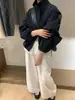 Jaqueta Cropped Vermelha Estilo Coreano com Gola Alta Oversized Feminina Chegadas da Primavera 2026 Jaqueta Casual Petite Top