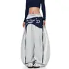 Estilo Retro Americano Pantalones Deportivos Curvos Casuales Rayados en Capas Nicho Unisex Hip-Hop Danza Urbana Sueltos de Pierna Ancha Modernos