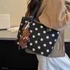Nuevo bolso de hombro de lunares, moderno y simple, estilo coreano, bolso tote de gran capacidad para el uso diario, bolso exquisito de otoño 2026 para mujer