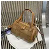 Bolso de Mano Estampado de Leopardo en Gamuza para Mujer Gran Capacidad 2026 Nuevo Otoño/Invierno Diseño de Nicho Bolso de Hombro Único Bolso Tipo Almohada