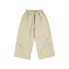 Ropa infantil Nuoqi Wanzi, pantalones rectos de pierna ancha para niñas, colección de otoño, pantalones casuales para exteriores para niños, diseño tridimensional, corte holgado, estilo versátil