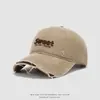 Gorra de Béisbol Infantil de Moda Estilo Coreano con Borde Deshilachado Yiwu Gorra de Sol para Primavera y Verano para Niños y Niñas con Letras Bordadas Sombrero para el Sol