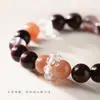 Sándalo Morado, Sándalo Verde, Sándalo Dorado, Sándalo, Ciprés de Acantilado Añejo, Varios Estilos de Pulseras, Cuentas de Cristal Blanco Cortadas en Cubo de Azúcar, Accesorios para Hombres y Mujeres