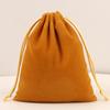 Bolsa de Joyería Cordón Cordón Bolsa de Terciopelo de Alta Gama Borde Dorado Bolsillo con Solapa Dorada Pantalones Regalo Bolsa de Embalaje de Joyería Venta al por Mayor Personalización