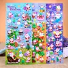 Pegatinas Rompecabezas Estéreo Navideño 3D para Niños Recompensas Hechas a Mano Pegatinas Festivas de Educación Temprana Pegatinas Decorativas para Álbum de Teléfono Móvil