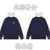 25 Nuevo Suéter de Punto con Cuello Redondo y Logo de Letra de Marca de Moda Otoño/Invierno Unisex Holgado Casual