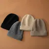 Nuevo Gorro de Cachemira Grueso para Hombre Otoño e Invierno 2024, Gorro de Lana Tejido de Moda y Versátil con Protección para los Oídos