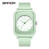 Sanda transfronterizo shopee piel de camarón reloj electrónico de cuarzo estudiantes de secundaria Joker cuadrado reloj de pulsera para hombre y mujer venta al por mayor
