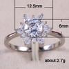 Anillo Minimalista de Flor de Cristal con Circonita Microincrustada para Mujer, de Moda en Japón y Corea, Sencillo y Exquisito, Estilo Ins