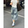 Shorts Vaqueros Scimitar con Estilo High Street Americano para Mujer, Versátiles de Verano Casual de Cintura Alta Holgados Adelgazantes Pantalones Acampanados Cortos