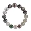 Pulsera de Restauración de los Cinco Elementos para Elementos de Agua y Madera, Pulsera de Cristal de Piedras Preciosas Múltiples Naturales para Hombres y Mujeres, Regalo de Joyería de Cuenco de Tesoros