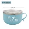 Tazón de Fideos Instantáneos Acero Inoxidable 304 Dormitorio Cafetería Estudiante Tazón para Sopa de Fideos con Tapa, Drenable, Espesado Taza de Comida Rápida Tazón de Arroz