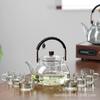 Tetera Integrada para Vaporizar y Cocinar, Tetera de Vidrio, Tetera Especial para Preparar Té, Vidrio de Borosilicato Alto Resistente al Calor para el Hogar de Cuarta Generación