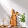 Bandeja de Madera de Acacia Dibujos Animados Transfronteriza Bandeja de Madera Cocina Casera Plato de Madera para la Cena Bandeja de Madera para Snacks y Frutas con Forma de Conejo Madera Maciza
