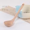 Espátula de Madera para Cocinar, Espátula de Madera de Haya sin Pintar, Cuchara de Madera, Utensilios de Cocina, Espátula para Sartén Antiadherente, Cuchara para Sopa de Mango Largo, Juego Completo Personalización