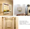 Accesorios para el hogar estilo mediterráneo ventana falsa estilo europeo ventana falsa colgante de pared caja de medidor pastoral decoración de pared decoración de pared
