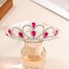 Nova faixa de cabeça de princesa banhada a ouro com strass popular, acessórios para cabelo da série Crown Princess, acessórios para vestido de menina Crown