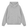 Moletom Novo Outono e Inverno Masculino Transfronteiriço Retrô Americano Zíper Diagonal Cor Sólida Gola Alta Com Capuz Cardigan Jaqueta Masculino
