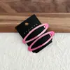 Presilha de Cabelo Colorida de Resina Oca Estilo Coreano Nova Simples Nicho Presilha para Franja Pequena para Testa Acessório de Cabelo