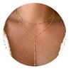 Collar Retro Transfronterizo Collar Y Simple Lazo Distintivo Cadena Clavícula Moda Elegante Joyería Combinable Nuevo Mujer