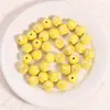 Cuentas redondas facetadas de cerámica de color dopamina con agujeros rectos, materiales y accesorios para abalorios de pulseras y correas de teléfono hechas a mano para DIY