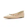 Jingang Yy38018 Zapatos Planos de Punta Fina con Plataforma Interna y Boca Baja 2025 Nuevos Zapatos Elegantes Versátiles para Mujer Primavera y Otoño