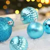 Juego de 24 Bolas Navideñas Transfronterizas, Bolas Electroplateadas, Decoraciones para Árbol de Navidad, Adornos Colgantes, Atmósfera Festiva Navidad