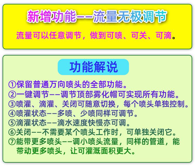 可拆喷滴关多功能万向喷头自动浇水器花园灌溉喷淋降温 (5).