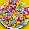 Acrílico colorido bicolor Macaron perforado DIY cuentas de colores funda de teléfono pulsera cuentas sueltas accesorios