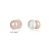 Aretes de botón de frijol cepillado esmerilado para mujer, verano, lujo ligero, diseño de nicho, aretes de perlas, temperamento simple, accesorios para orejas de aguja de plata